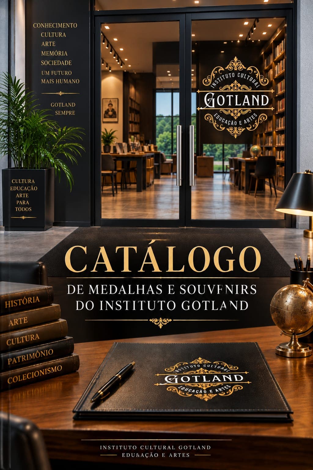 Capa do catálogo de medalhas e souvenirs do Instituto Gotland