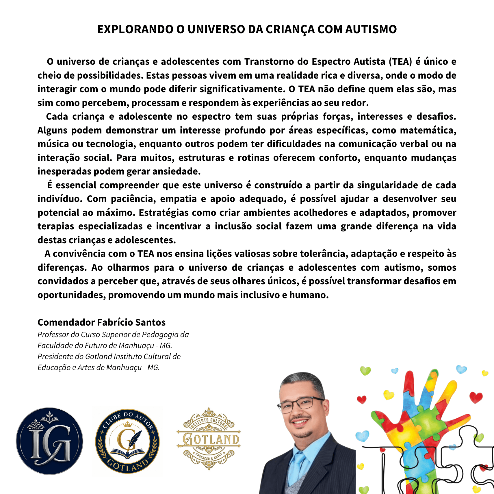 Cartilha Educativa "Explorando o Universo da Criança com Autismo" 1