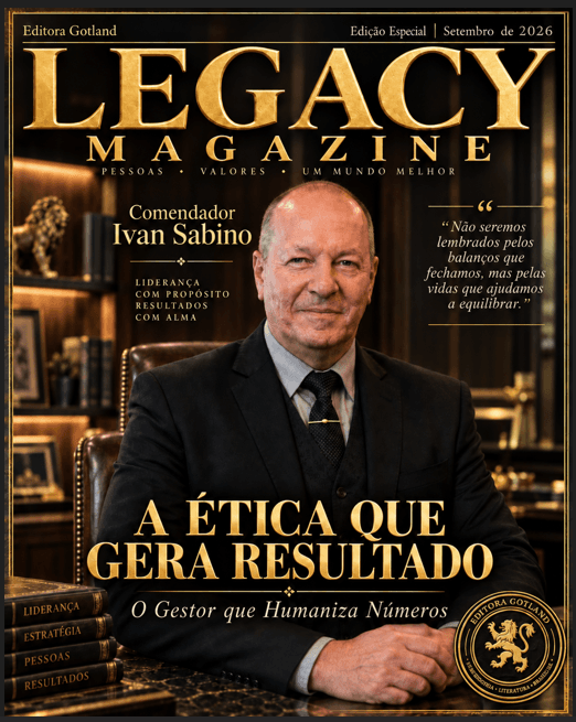 Capa — Revista Legacy Magazine, Vol. 1, n. 8 (22 setembro 2026)