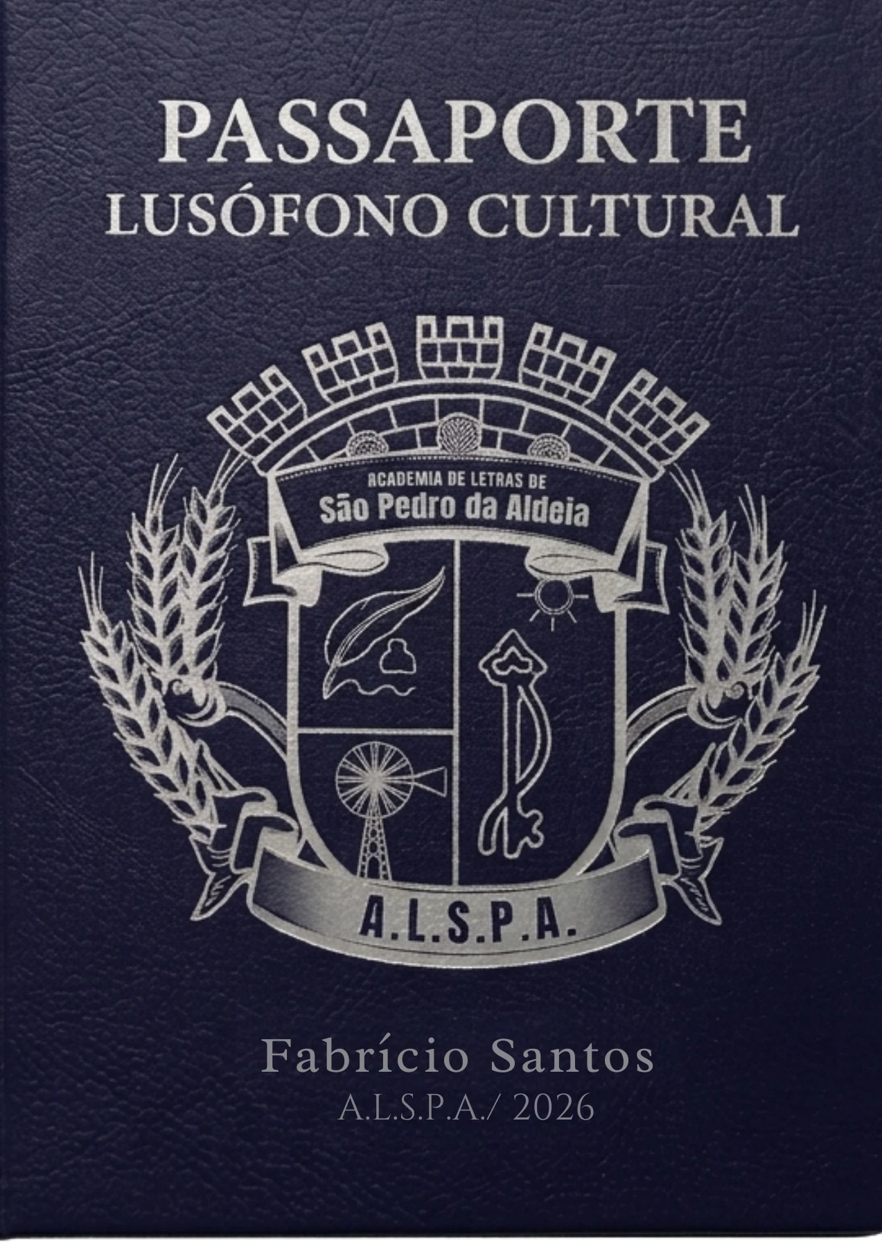 Página 1 ampliada do Passaporte Lusófono Cultural de Fabrício Santos